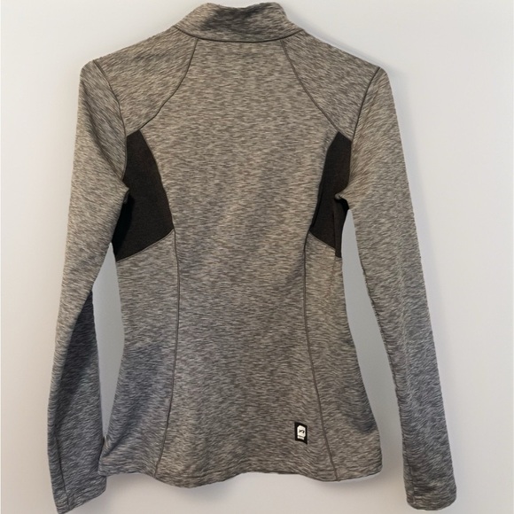Orage Yoga Running Pullover Women’s XS Gray Spacedye ¼ Zip Spandex Thumb Holes - Picture 2 of 6